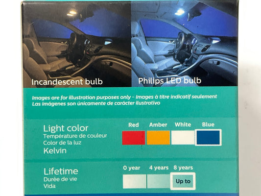 Philips 194BLED Ultinon LED BLUE Instrument Panel Lamp Light Bulb 194 - 2 PACK