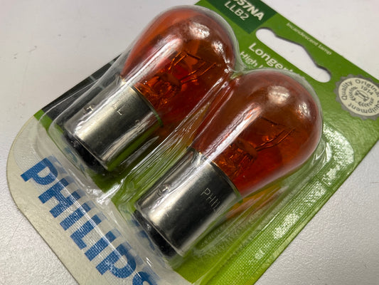 Philips 2057NALLB2 Longerlife Amber Turn Signal Lamp Light Bulb 2057 - 2 PACK
