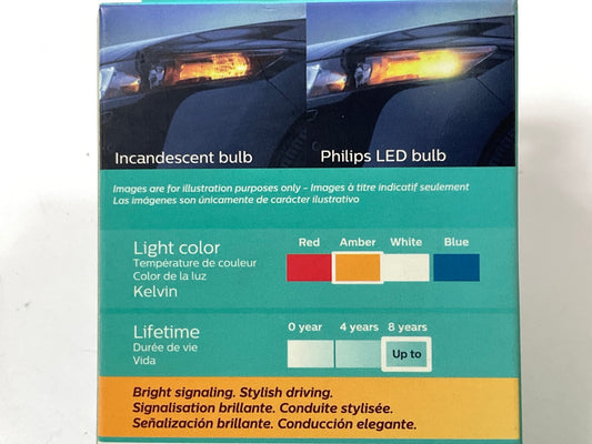 Philips 3457ALED Ultinon LED AMBER Turn Signal Lamp Light Bulb 3457 - 2 PACK