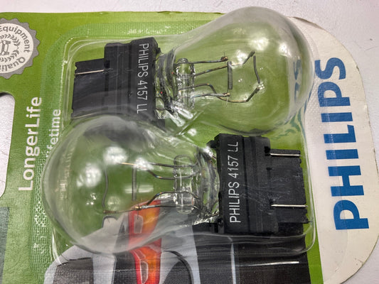 Philips 4157LLB2 Longerlife Turn Signal Lamp Light Bulb 4157 - 2 PACK