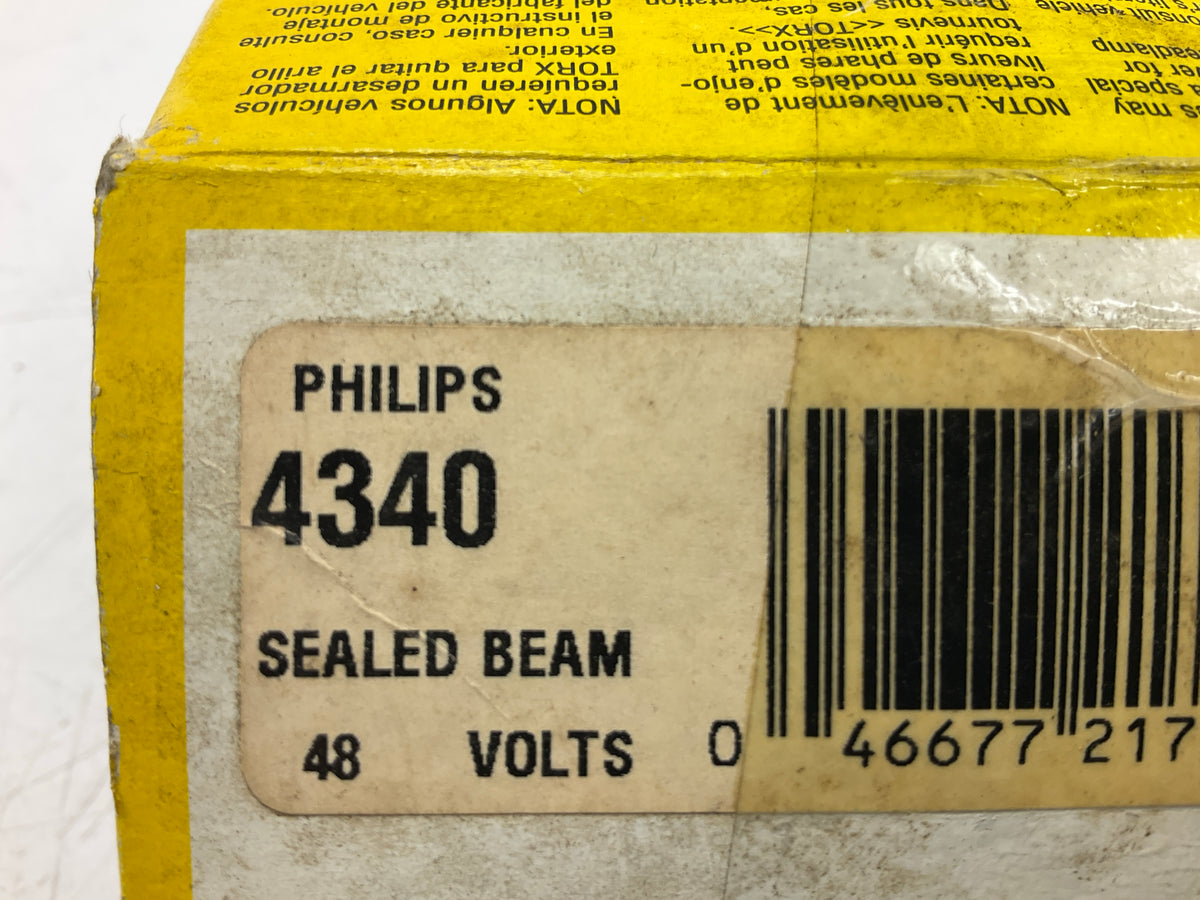 Phillips 4340 Sealed Beam Lamp Light Bulb, 48 Volt