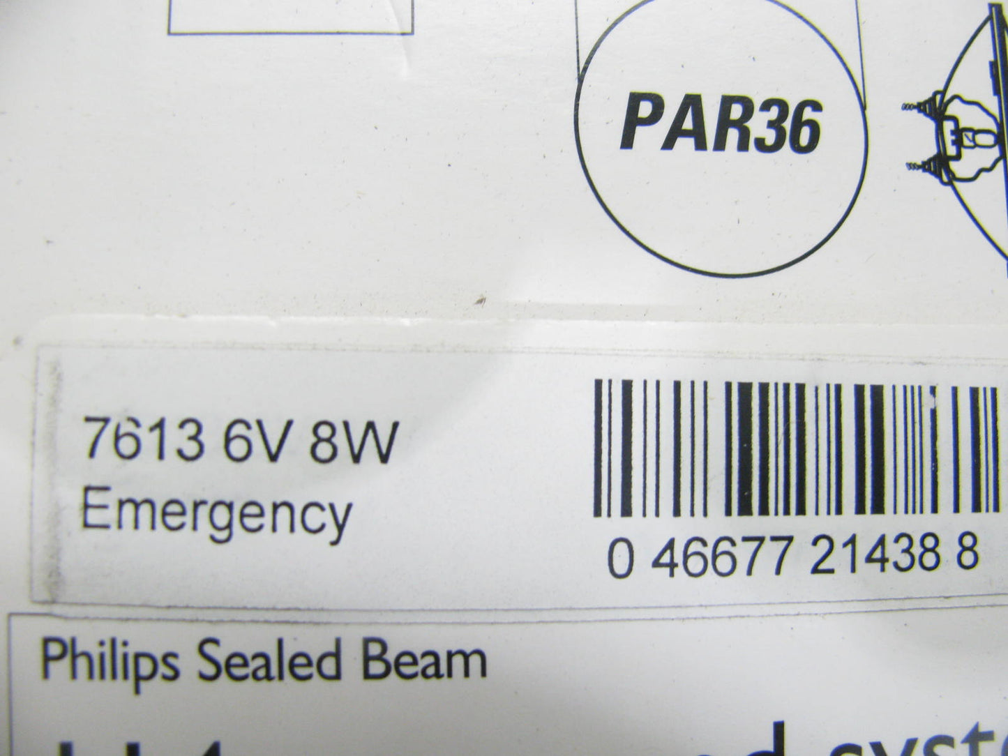 (2) Philips 7613C1 Sealed Beam Lamp Light Bulbs 6V 8W