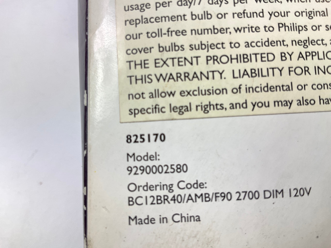 Philips 825170 Dimmable LED Light Medium Base Flood Light Bulb BR40 12W