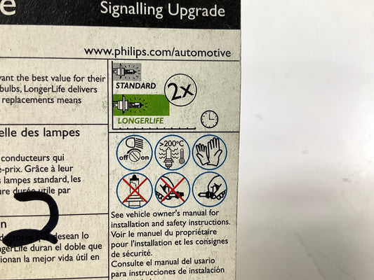 Philips 916LLB2 Longerlife Side Marker Lamp Light Bulb 916 - 2 PACK