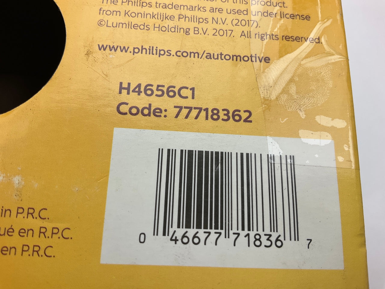 Philips H4656C1 Sealed Beam Headlamp Headlight Light Bulb 4656