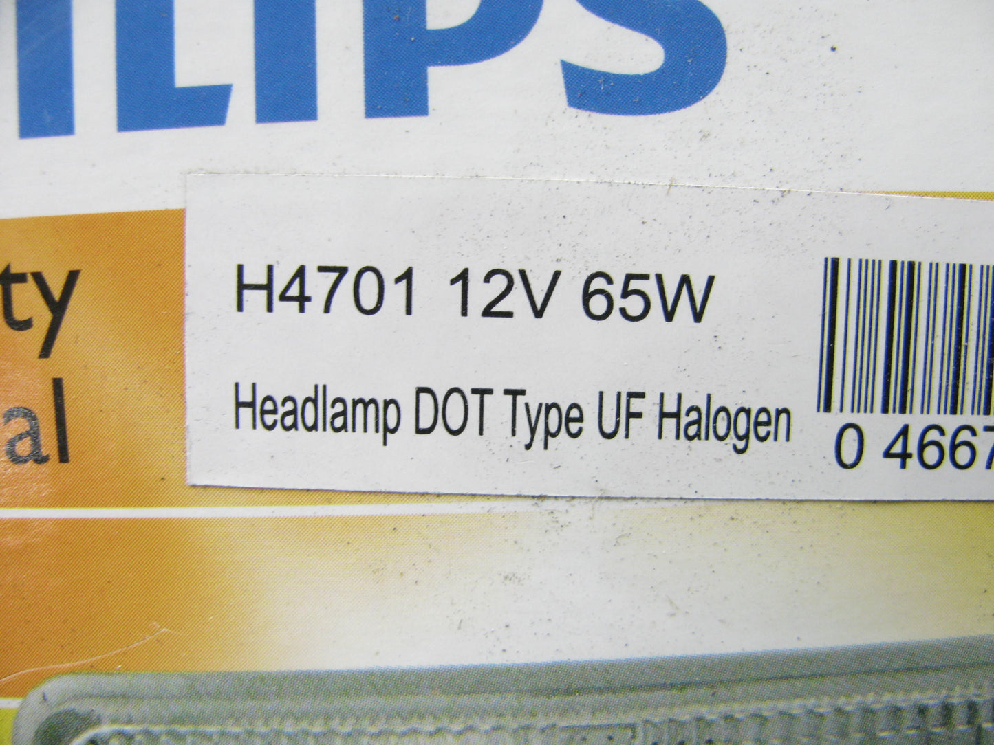 Philips Standard Halogen Sealed Beam Lamp Light Bulb H4701 12V 65W