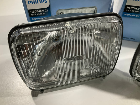 (2) Philips H6054CVC1 Bright White Sealed Beam Headlight Headlamp Bulb