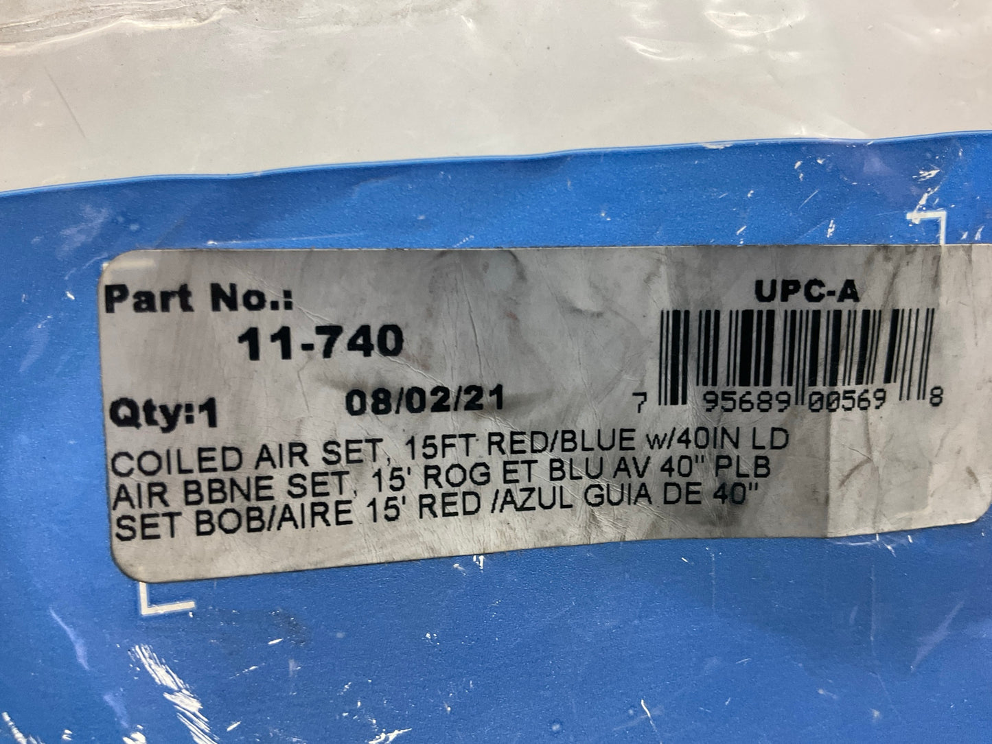 Phillips 11-740 Coiled Air Brake Hose Assembly 15 Feet, Red And Blue