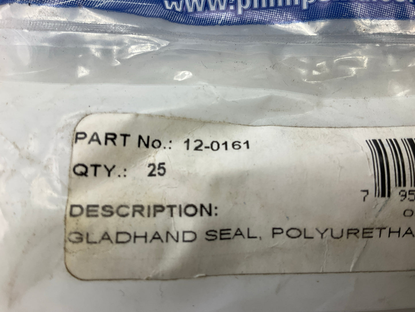 Phillips 12-0161 Service Glad Hand Seal, Blue, Polyurethane, Bag Of 25 Seals