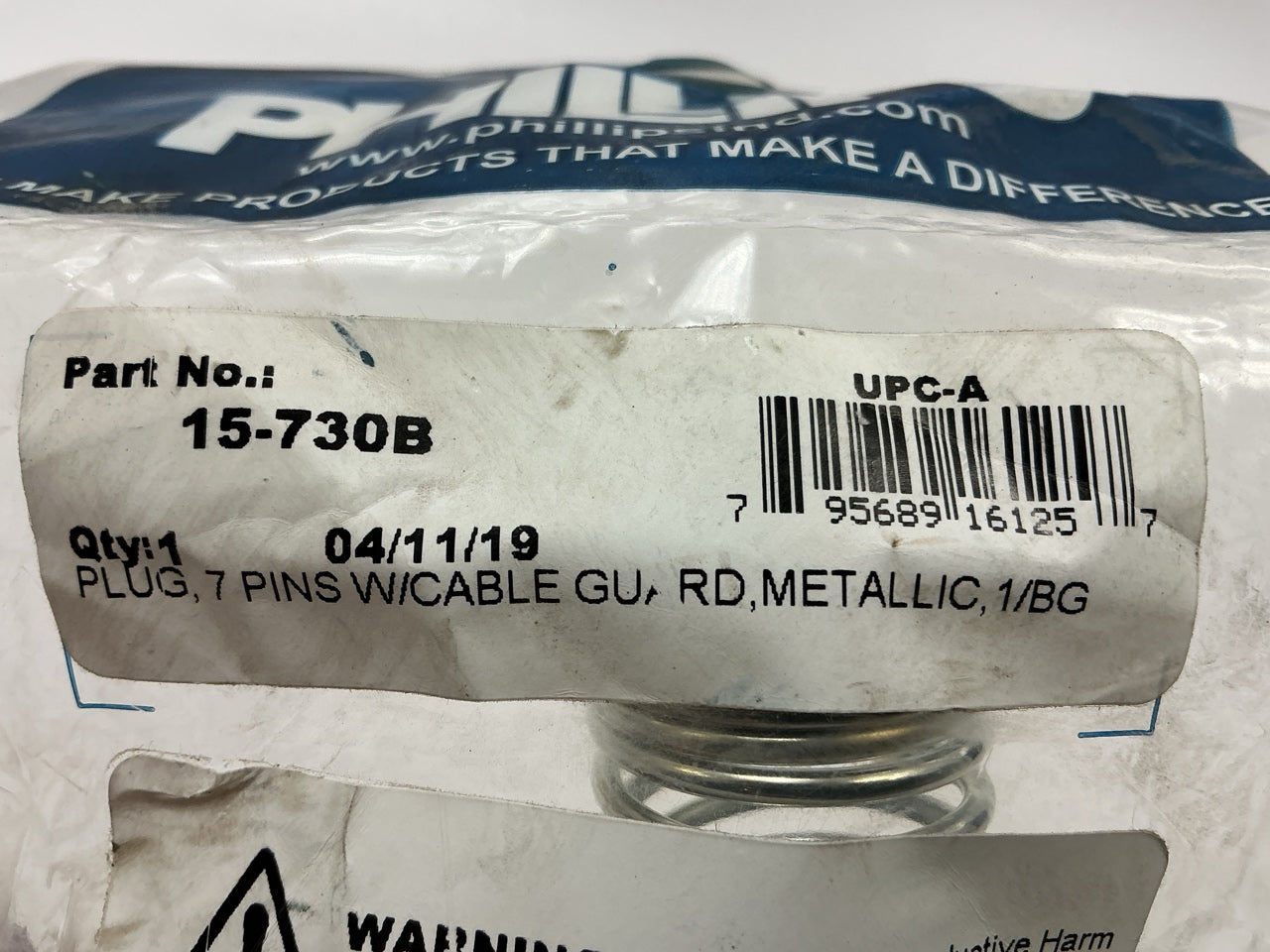 Phillips 15-730B 7-way Trailer Connector Plug 7 Pins With Cable Guard