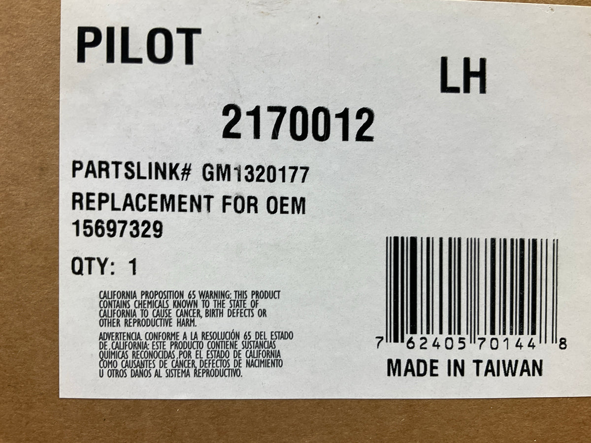 Pilot 2170012 Left Mirror - 1988-2000 Chevy GMC Pickup Truck C1500 2500 3500