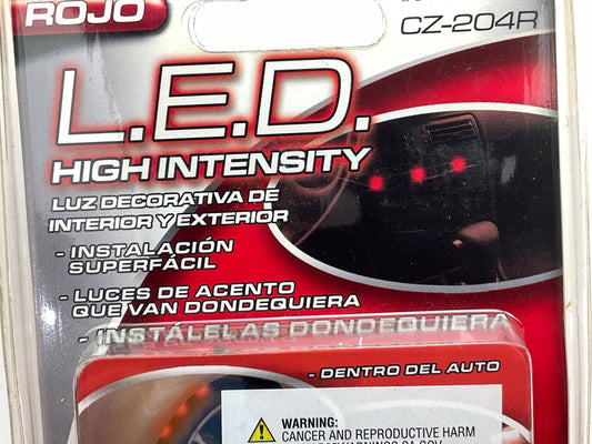 Pilot CZ-204R High Intensity LED Accent Lights, Round Light Pods Red