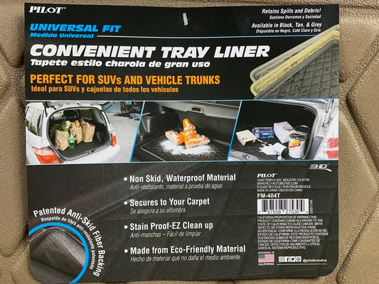 Pilot FM-404T Universal SUV Skid Resistant Cargo Liner, Tan, 34.5'' X 27''
