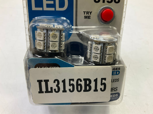 10 Packs - Pilot IL-3156B-15 Blue 15-SMD LED Stop/Tail Light Bulb - 3156