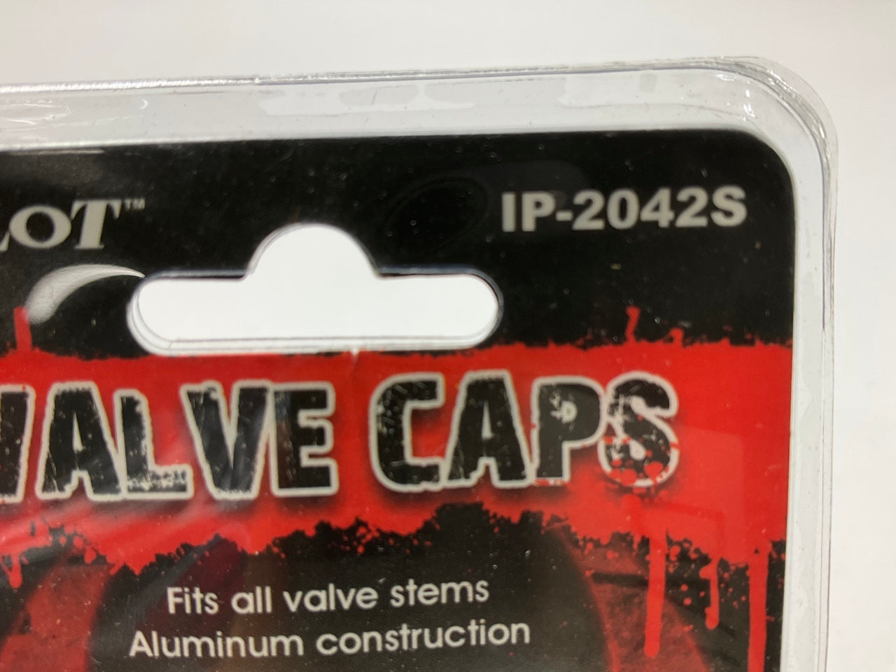 Pilot IP-2042S Silver Biohazard Logo Aluminum Valve Cap - 4 Piece