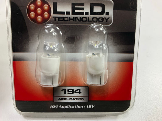 Pilot LI194W SUPER BRIGHT # 194 WHITE LED Light Bulbs, Pair