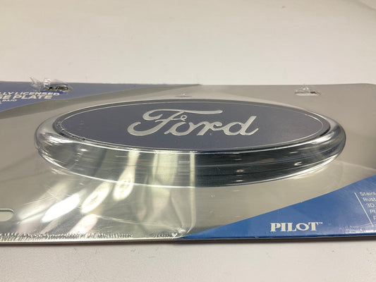 Pilot LP-021B Ford 3D License Plate Stainless Steel