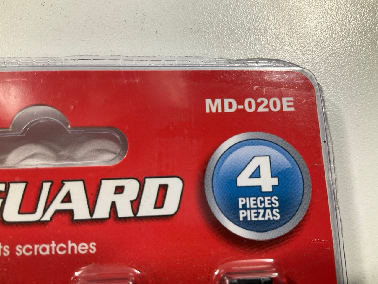 Pilot MD-020E Door Guards With Chrome Inlays, Prevents Scratches, Black, 4PC