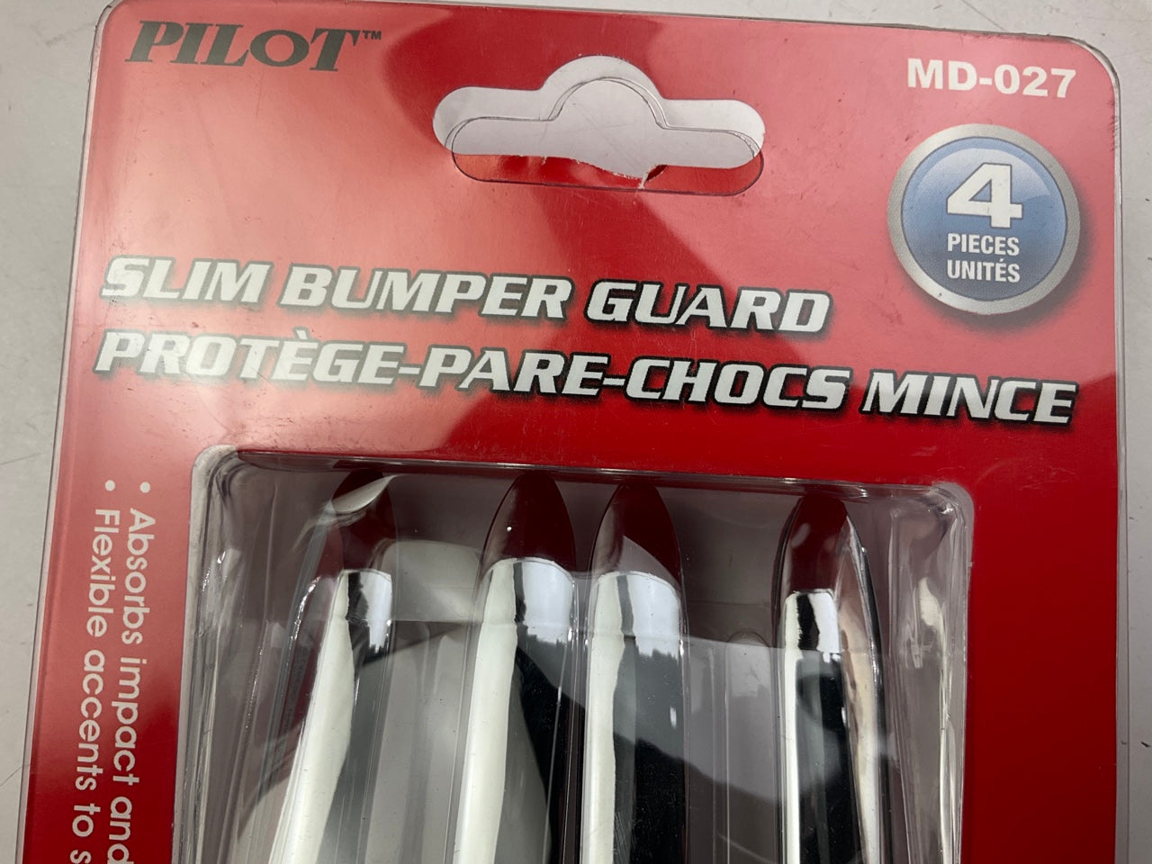 Pilot MD-027 - Universal Slim Bumper Guard Cover Set, 4PC, 18.4'' X 4.25'' X 1.75''