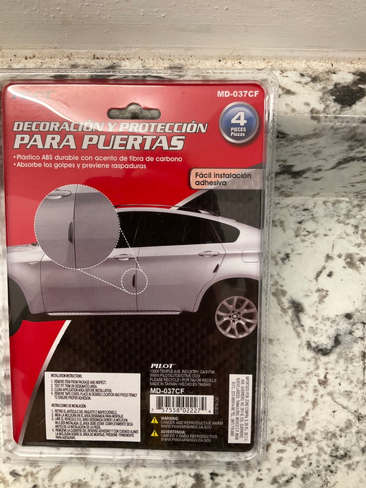 Pilot MD-037CF Universal 4-piece Carbon Fiber Style Door Guard Accent Stickers