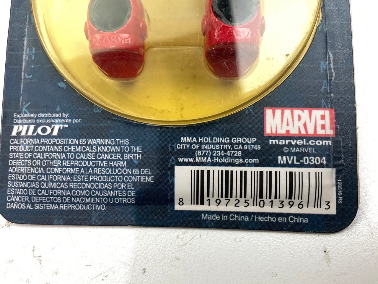 Pilot MVL-0304 Iron Man Wheel Valve Stem Caps