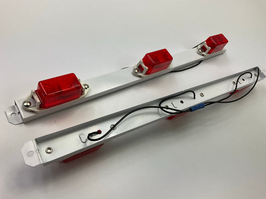 (2) Pilot NV-5007R 16'' Red Trailer Light Bars Lamps Identification Light Bar