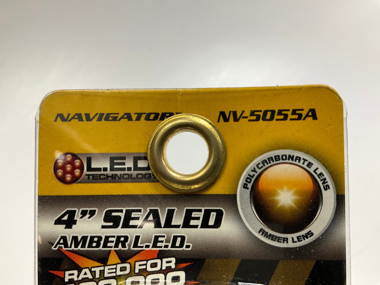(10) Pilot NV-5055A Amber Rectangular Sealed Clearance Marker LED Light Lamp, 4''