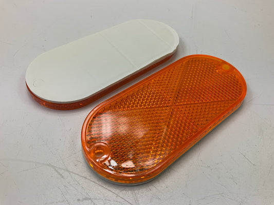 10 Pcs - Pilot NV5022A Oval Side Marker / Amber Reflector Lights - 4-3/8'' Long