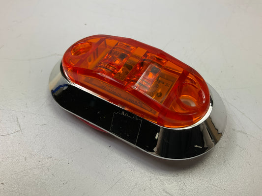 (10) Pilot NV5181A Amber LED Oval Marker Clearance Light Chrome Bezel 2.6'' X 1''