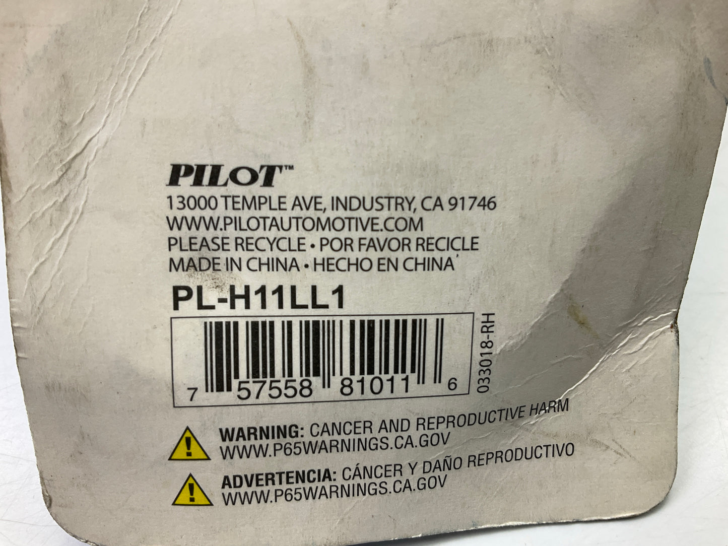 Pilot PL-H11LL1 High Performance H11 Fog Light Lamp Light Bulb, 12V 55W