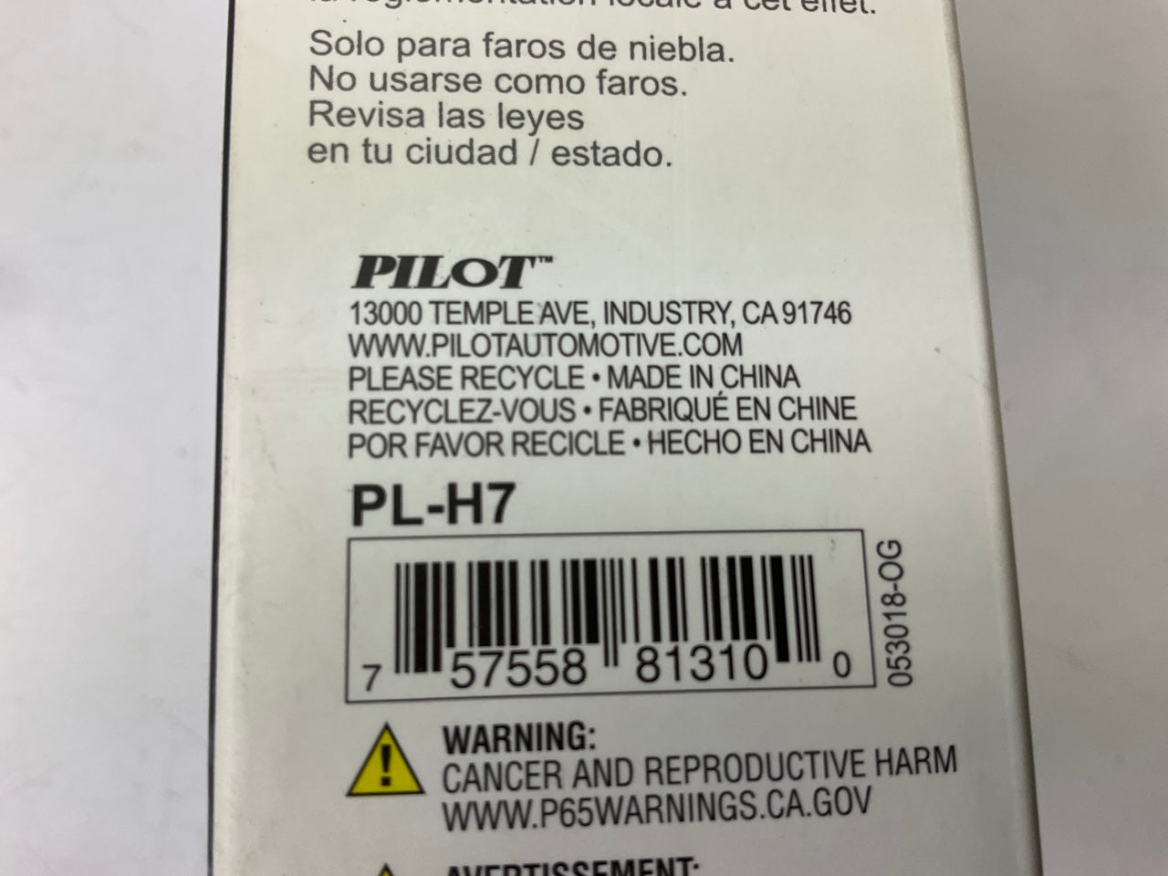 Pilot PL-H7 H7 LED Fog Lamp Fog Light Bulbs, 12V/25W, 30,000HRS, 2 PC 6,000K