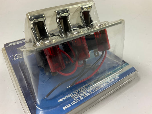 Pilot PL-SW53CR 3 Row Chrome Safety Cover Toggle Switch Kit With Swiches & Bezel