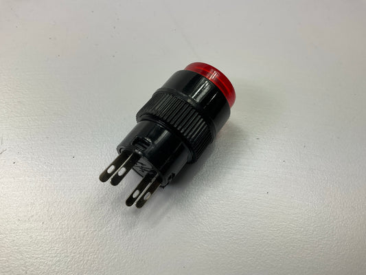 (5) Pilot PL-SW60R Push Button Red LED On-Off Switch, 12V, 5/8'' Hole