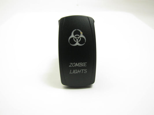 Pilot PL-SW66B BLUE LED Illuminated 12V Rocker ON-OFF Switch ''ZOMBIE LIGHTS''