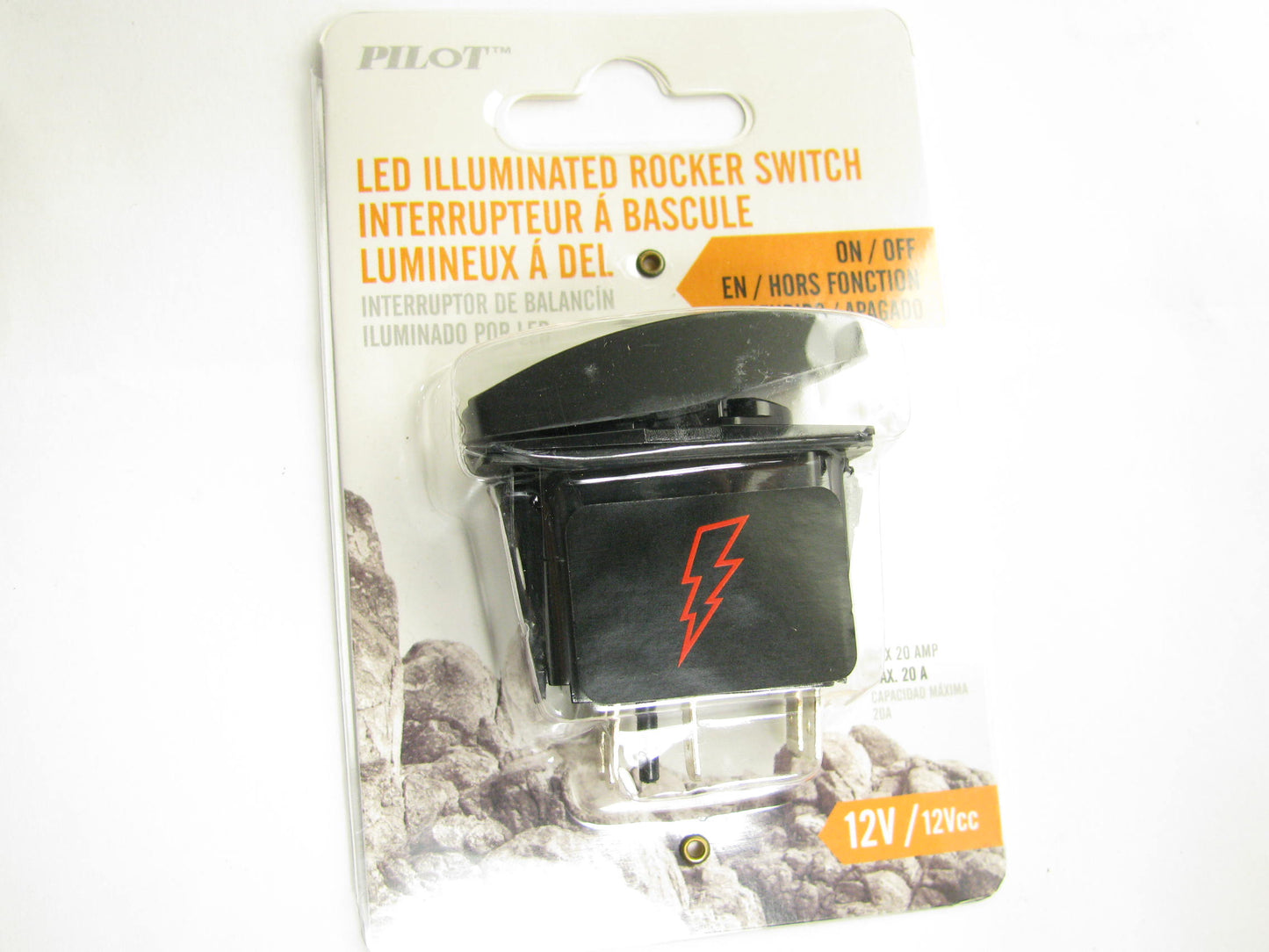 Pilot PL-SW69R RED LED Illuminated 12V Rocker Switch ON-OFF ''12 VOLT POWER''