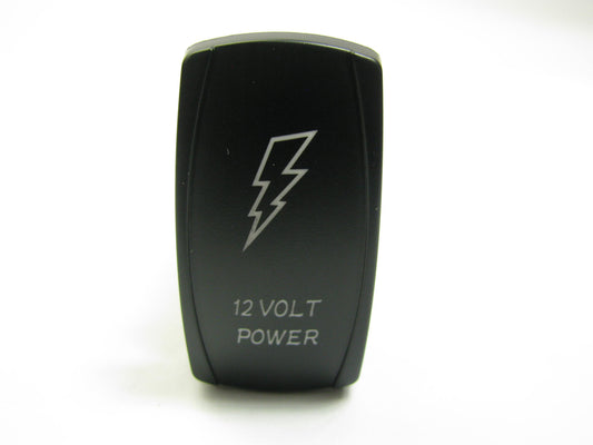 Pilot PL-SW69W White LED Illuminated Rocker ON-OFF 12V Switch ''12 VOLT POWER''