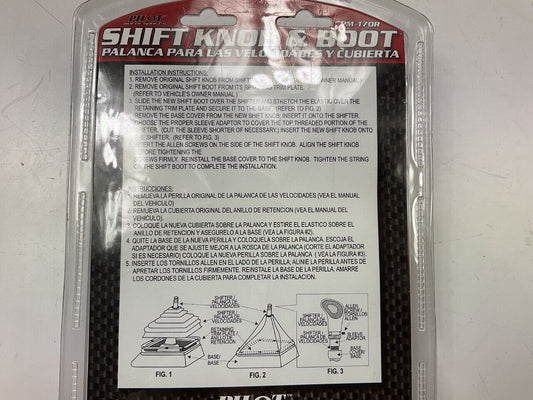 Pilot PM-170R Manual Transmission Shift Knob & Boot Kit Red, Universal Fit