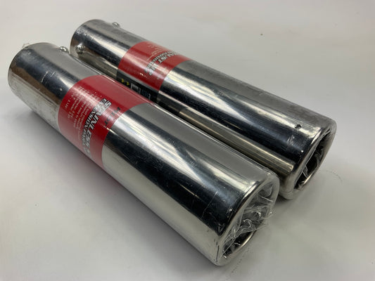 (2) Pilot PM-5124 Universal Stainless Exhaust Tip - 2-1/4'' Outlet For 1.75-2.12''