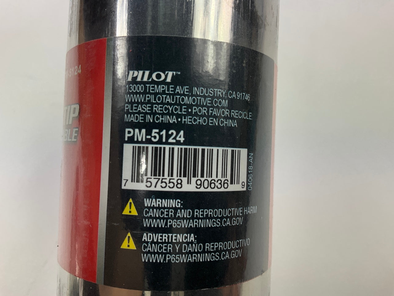 (2) Pilot PM-5124 Universal Stainless Exhaust Tip - 2-1/4'' Outlet For 1.75-2.12''