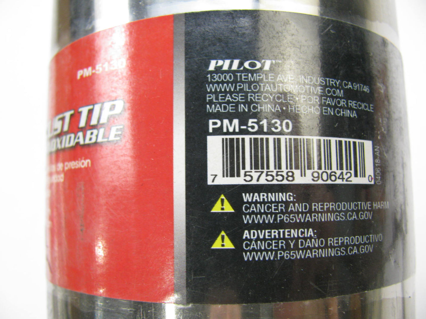 Pilot STAINLESS STEEL Slant Cut, 2-1/4'' X 3-1/2'' X 18'' Clamp-On Exhaust Tips