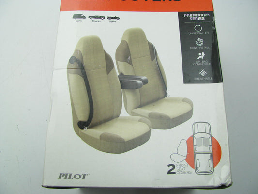 Pilot SC-666 Arcadia Front Seat Covers, Beige (PAIR), Universal Fit