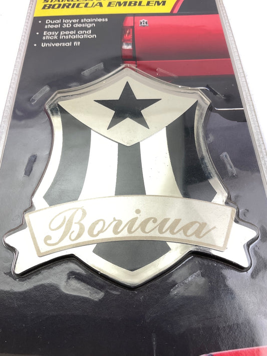 Pilot TT-134 Emblem ''Boricua'' Dual Layer Stainless Steel 3D Design Universal Fit