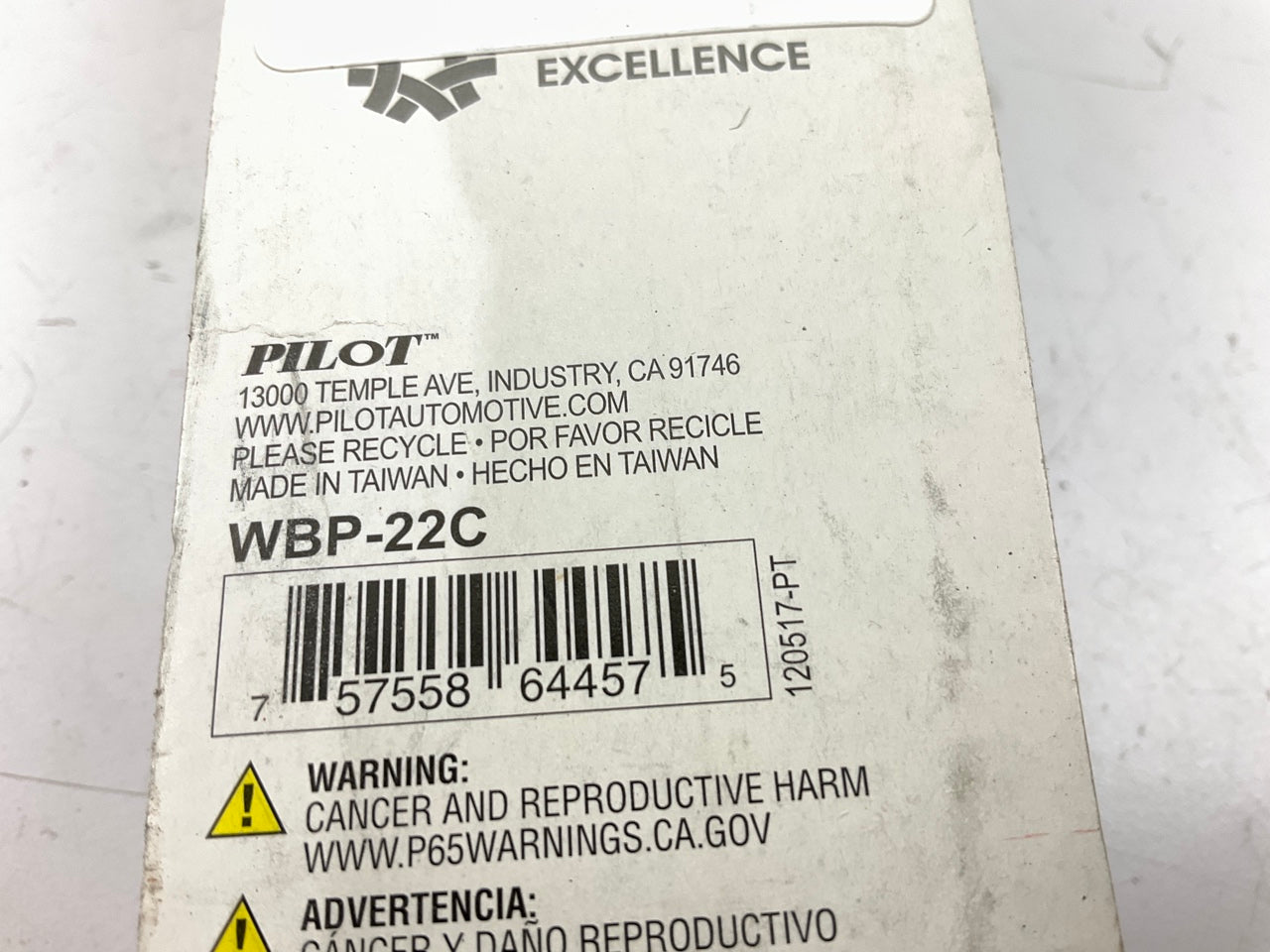 Pilot WBP-22C Dual Windshield Wiper Blade Chrome 22'' Arista Single (658)