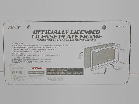 Pilot WL071C Triple Chrome Plated License Plate Frame For NISSAN