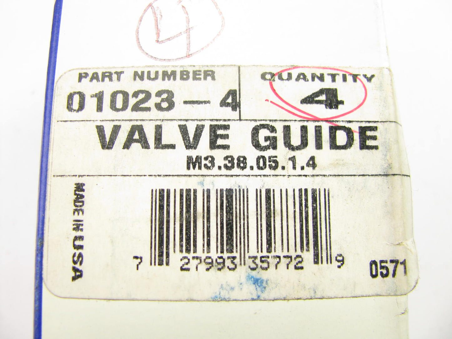 (4) Pioneer 01023 Engine Valve Guides for Detroit Diesel 142 2.3L 2V Head