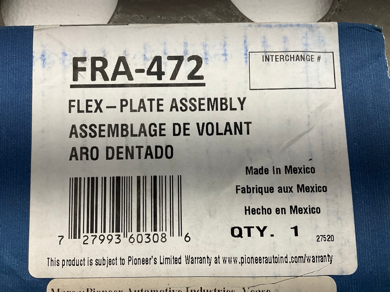 Pioneer FRA-472 Automatic Transmission Flexplate