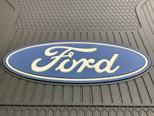 (2) Plasticolor 001219R01 Rear Floor Mats, Rubber, 17''x13-3/4'' - Ford Truck