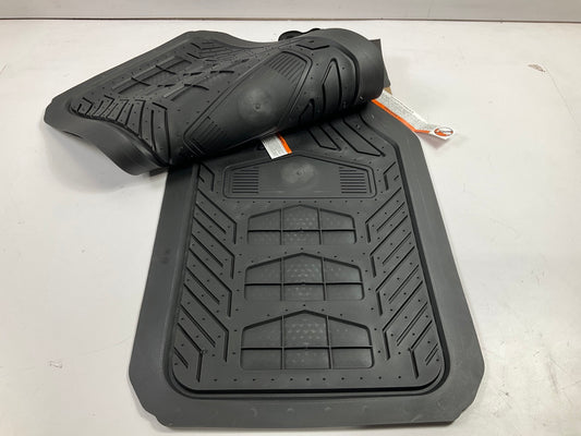Plasticolor 001706R01 Deadpool Rubber Floor Mats, Black, 2-Pc, 27-3/4'' X 17-1/2''