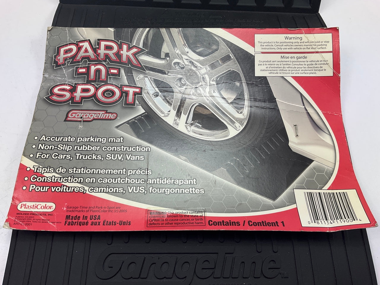 Plasticolor 001900R01 Park-N-Spot Accurate Parking Mat, Best Garage Parking Aid