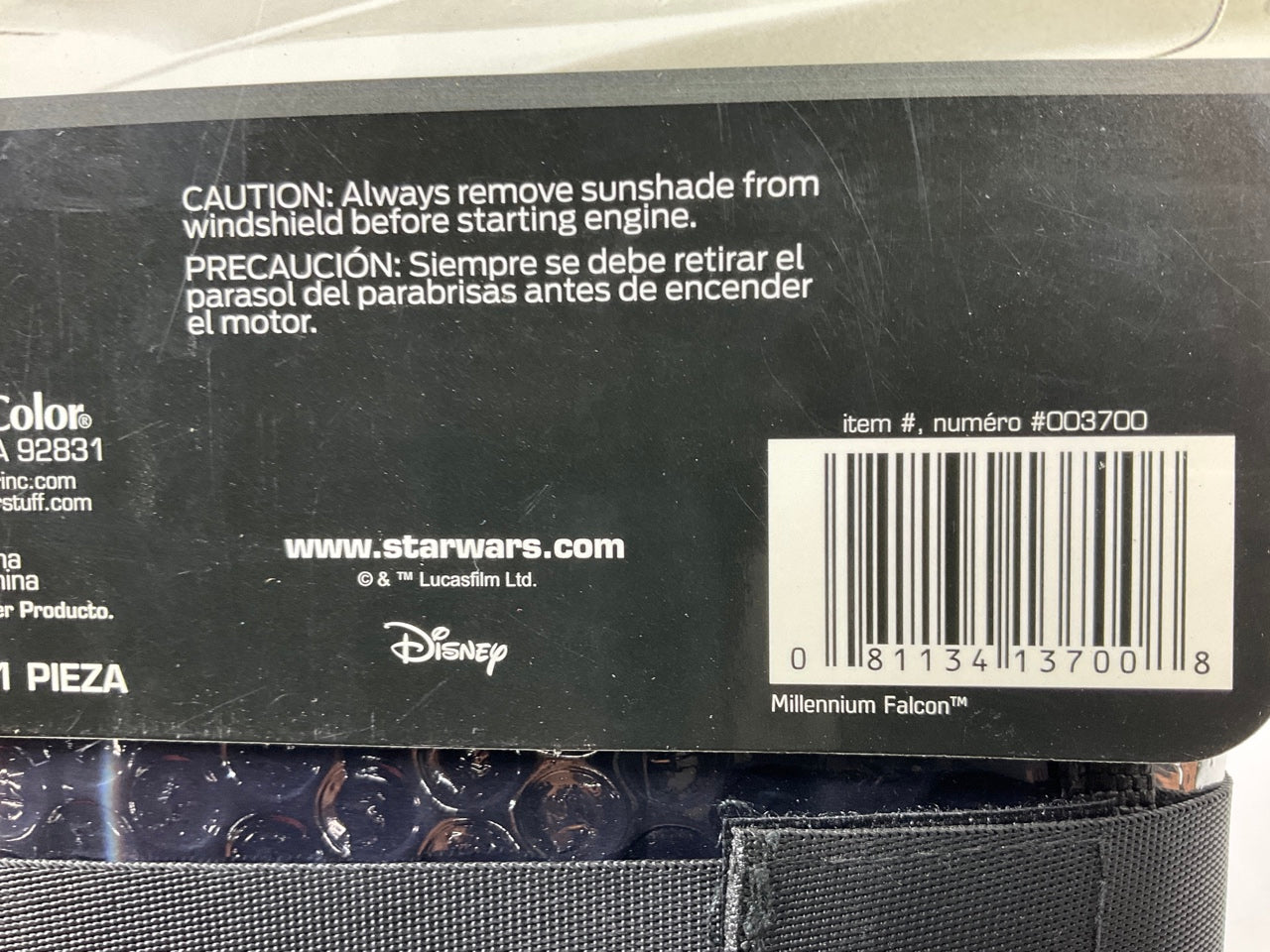 Plasticolor 003700R01 Star Wars Accordion Sunshade Solar Screen 27.5''L X 57''W